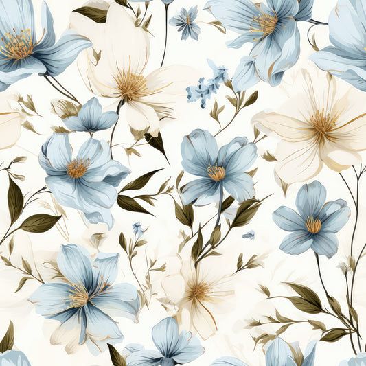 Sparse Flowers Pattern 11 Quilting Cotton Fabric