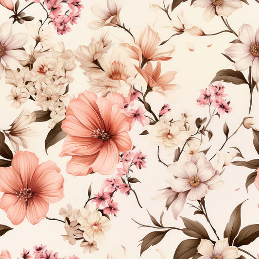 Sparse Flowers Pattern 4 Quilting Cotton Fabric