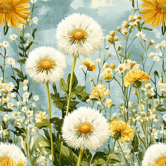 Spring Dandelions Pattern 27 Quilting Cotton Fabric