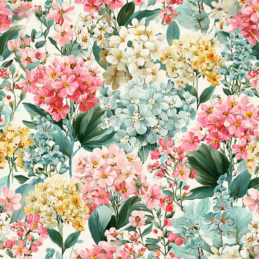 Spring Flower Decor Pattern 26 Quilting Cotton Fabric