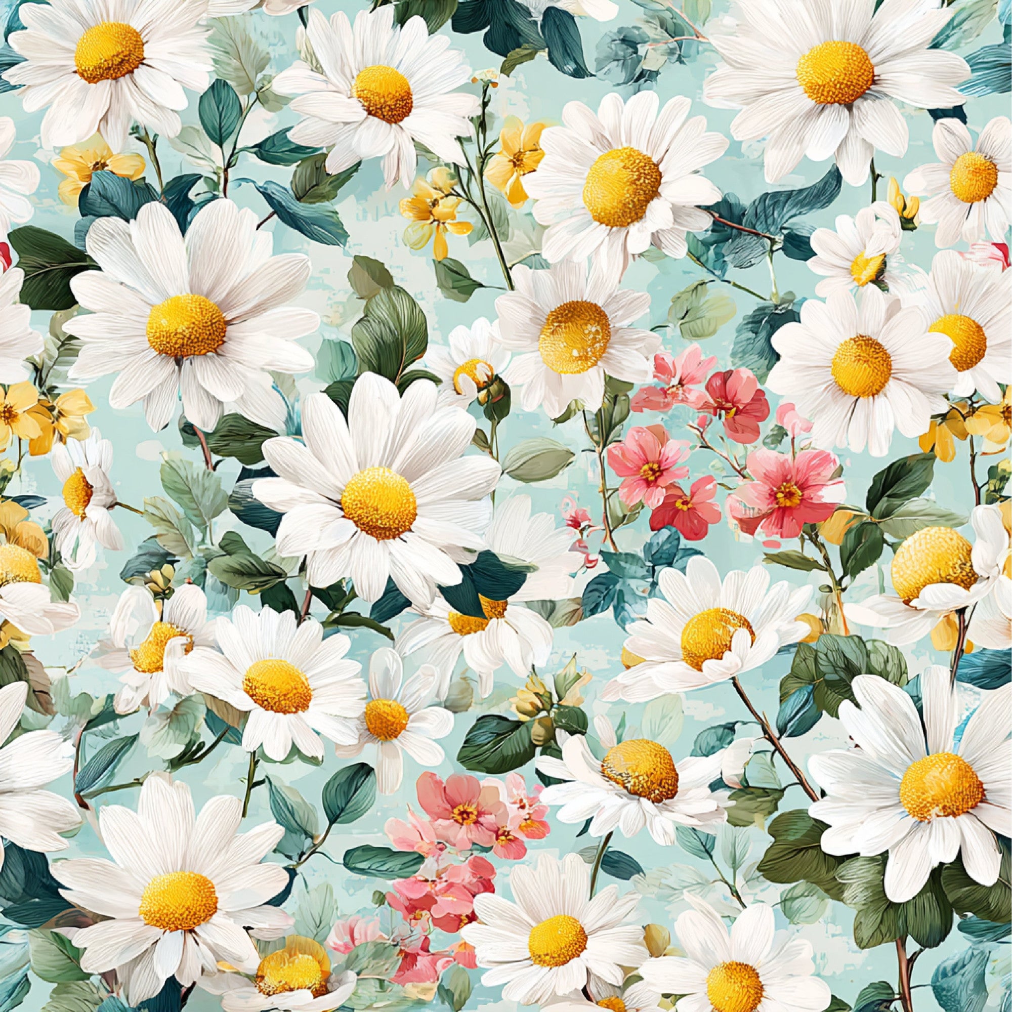 Spring Flower Decor Pattern 40 Quilting Cotton Fabric – FabricMegaStore.com