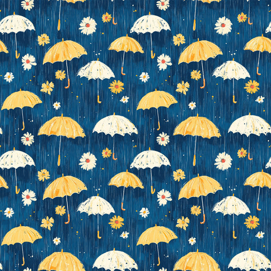 Spring Rain Umbrellas Pattern 5 Quilting Cotton Fabric