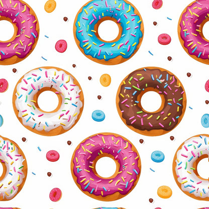 Sprinkle Donuts Pattern 4 Quilting Cotton Fabric