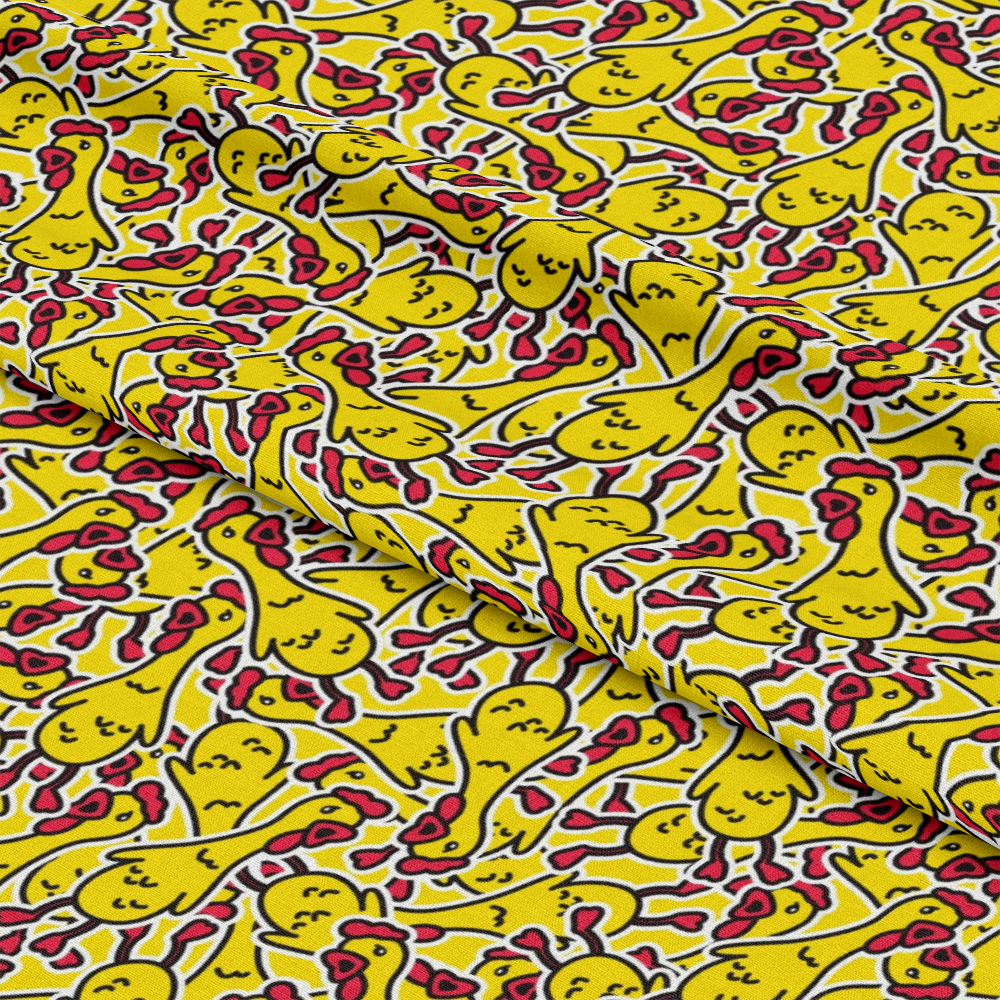 Squeaky Rubber Chickens Quilting Cotton Fabric