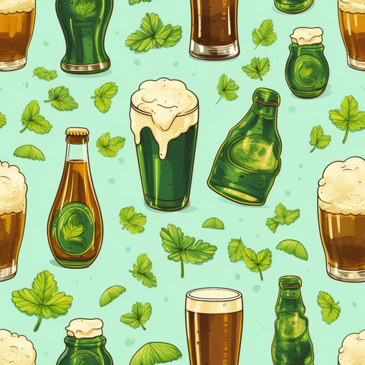 St. Patrick's Day Glam Pattern 17 Quilting Cotton Fabric