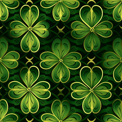 St. Patrick's Day Glam Pattern 3 Quilting Cotton Fabric