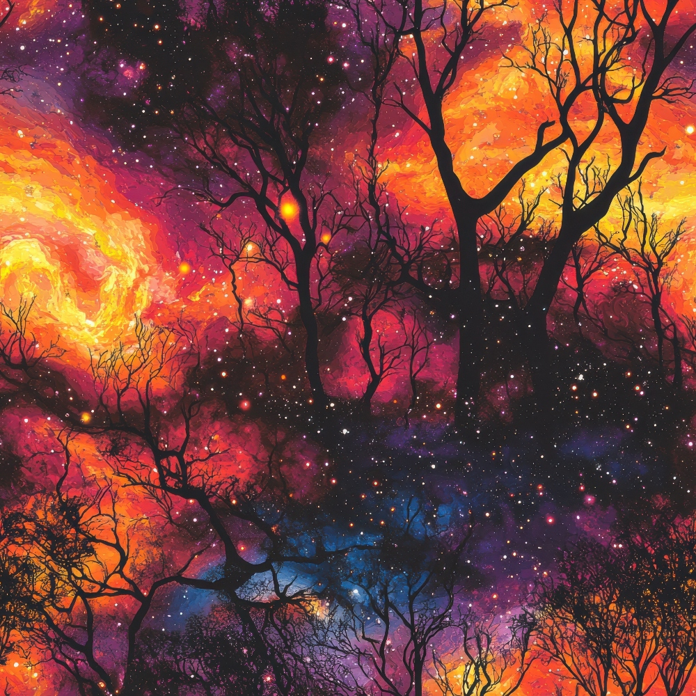 Starry Night Sky Pattern 13 Quilting Cotton Fabric – FabricMegaStore.com