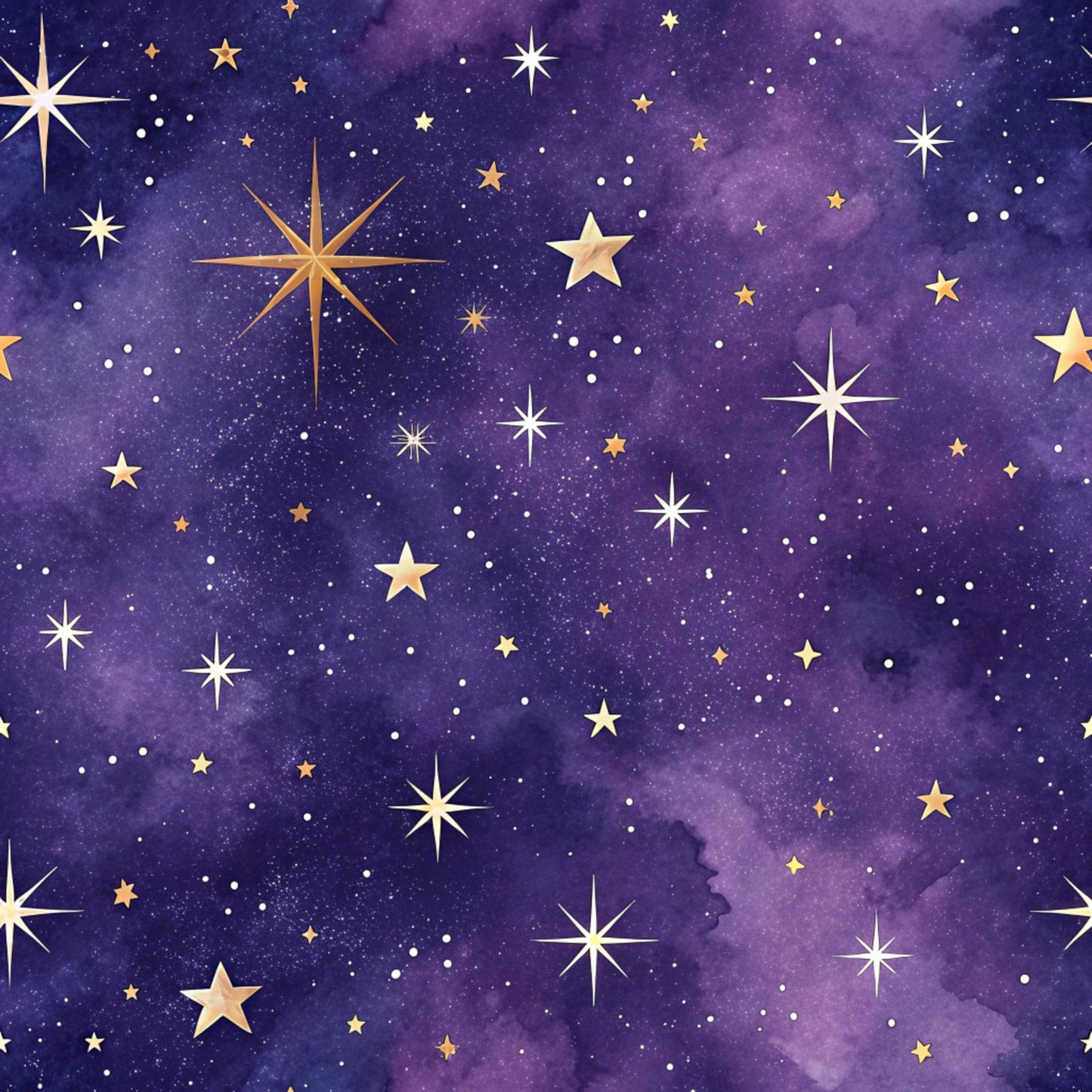 Starry Purple Skies Pattern 11 Quilting Cotton Fabric