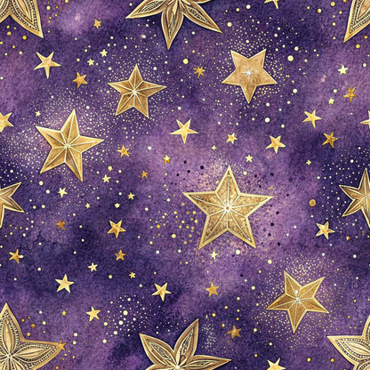 Starry Purple Skies Pattern 12 Quilting Cotton Fabric