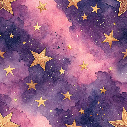 Starry Purple Skies Pattern 13 Quilting Cotton Fabric