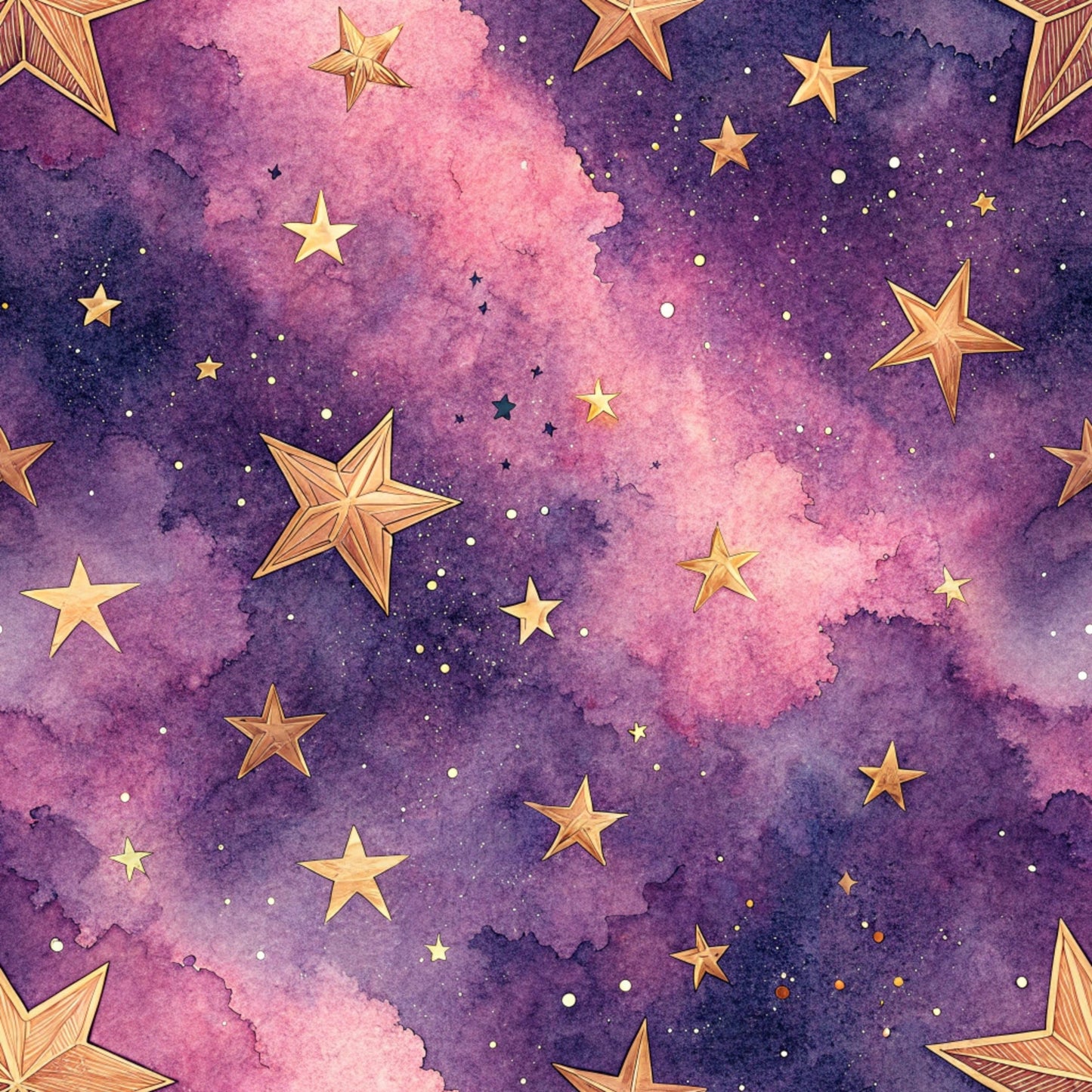 Starry Purple Skies Pattern 13 Quilting Cotton Fabric