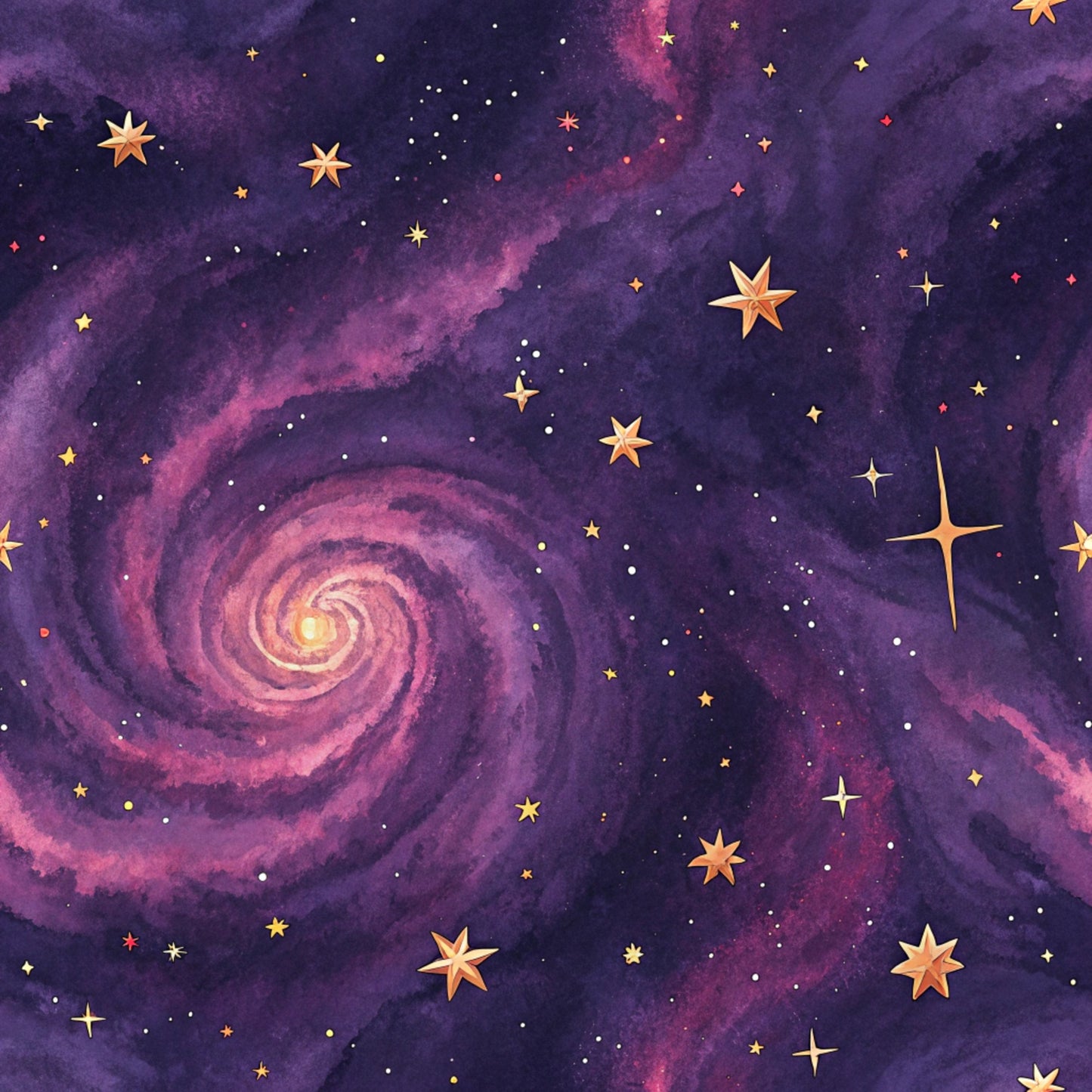 Starry Purple Skies Pattern 16 Quilting Cotton Fabric