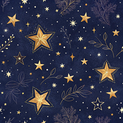 Starry Purple Skies Pattern 27 Quilting Cotton Fabric