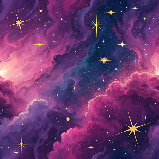 Starry Purple Skies Pattern 4 Quilting Cotton Fabric