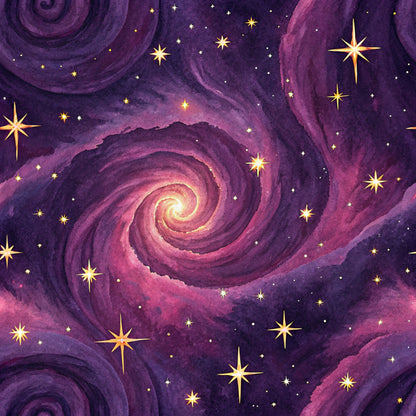 Starry Purple Skies Pattern 8 Quilting Cotton Fabric