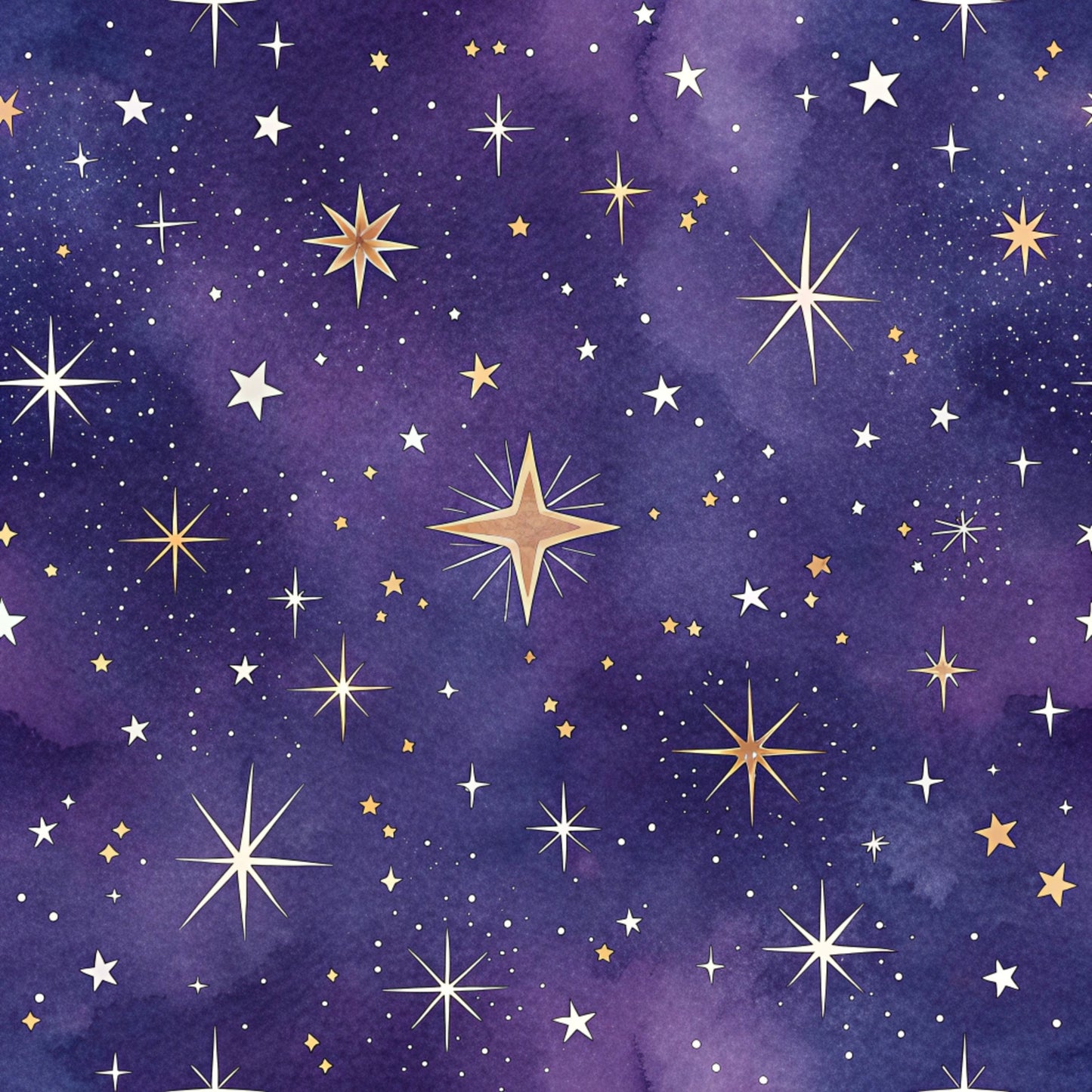 Starry Purple Skies Pattern 9 Quilting Cotton Fabric