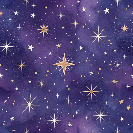 Starry Purple Skies Pattern 9 Quilting Cotton Fabric