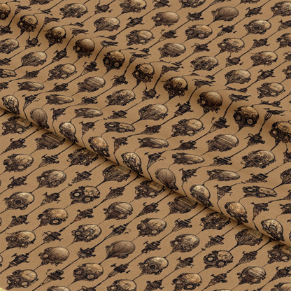 Steampunk Pipes Pattern 1 Quilting Cotton Fabric