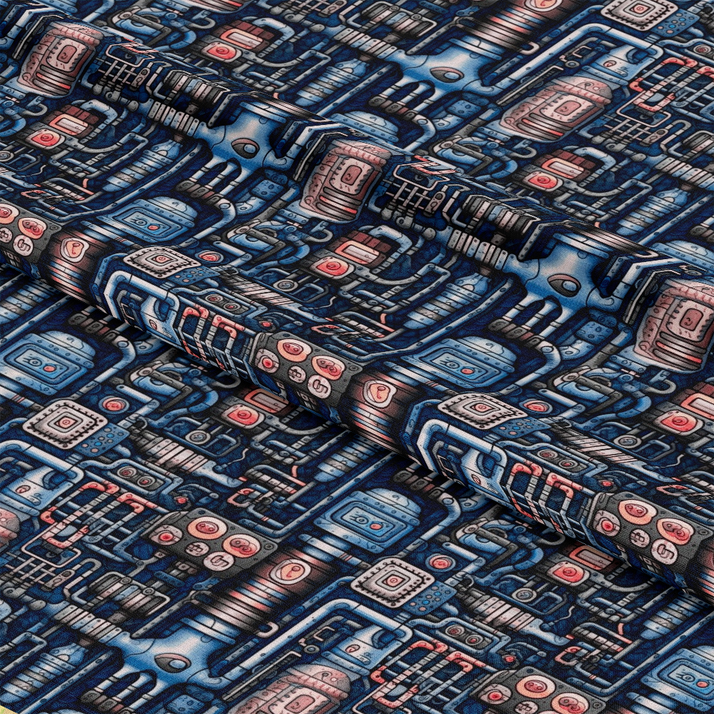Steampunk Pipes Pattern 7 Quilting Cotton Fabric