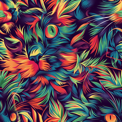 Stoner Cat Abstract Pattern 4 Quilting Cotton Fabric