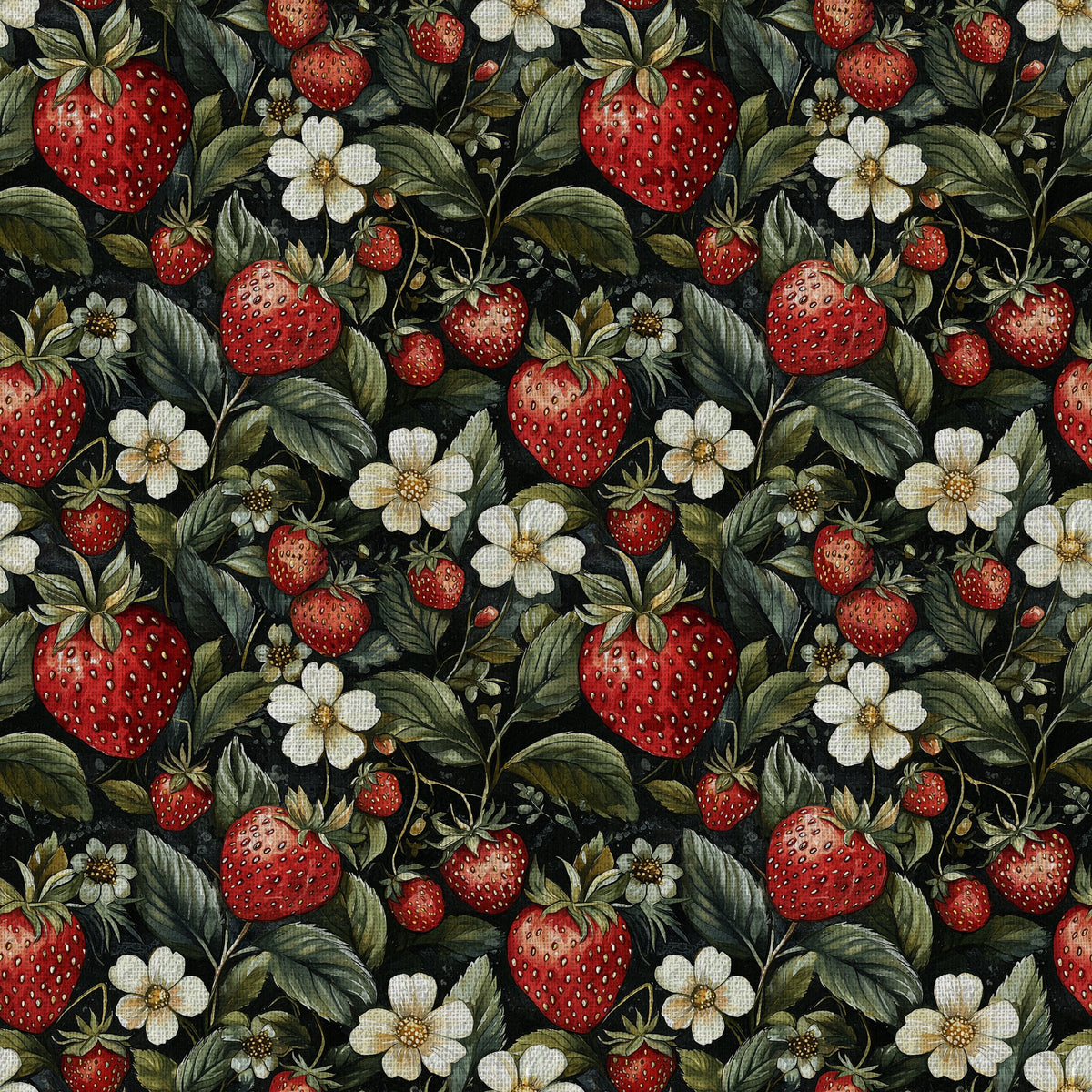 Strawberry Blooms Pattern 18 Quilting Cotton Fabric