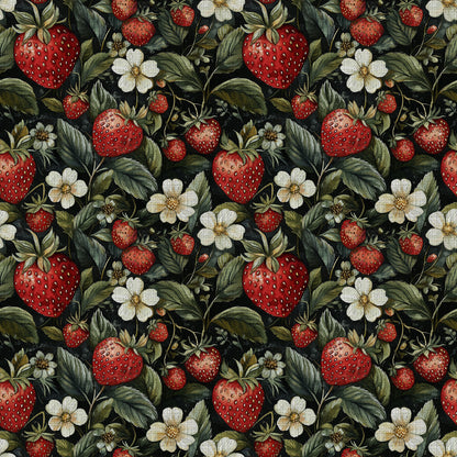 Strawberry Blooms Pattern 18 Quilting Cotton Fabric