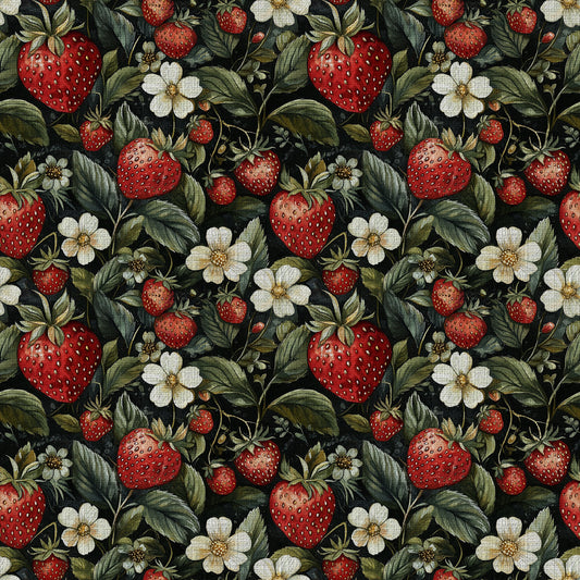Strawberry Blooms Pattern 18 Quilting Cotton Fabric