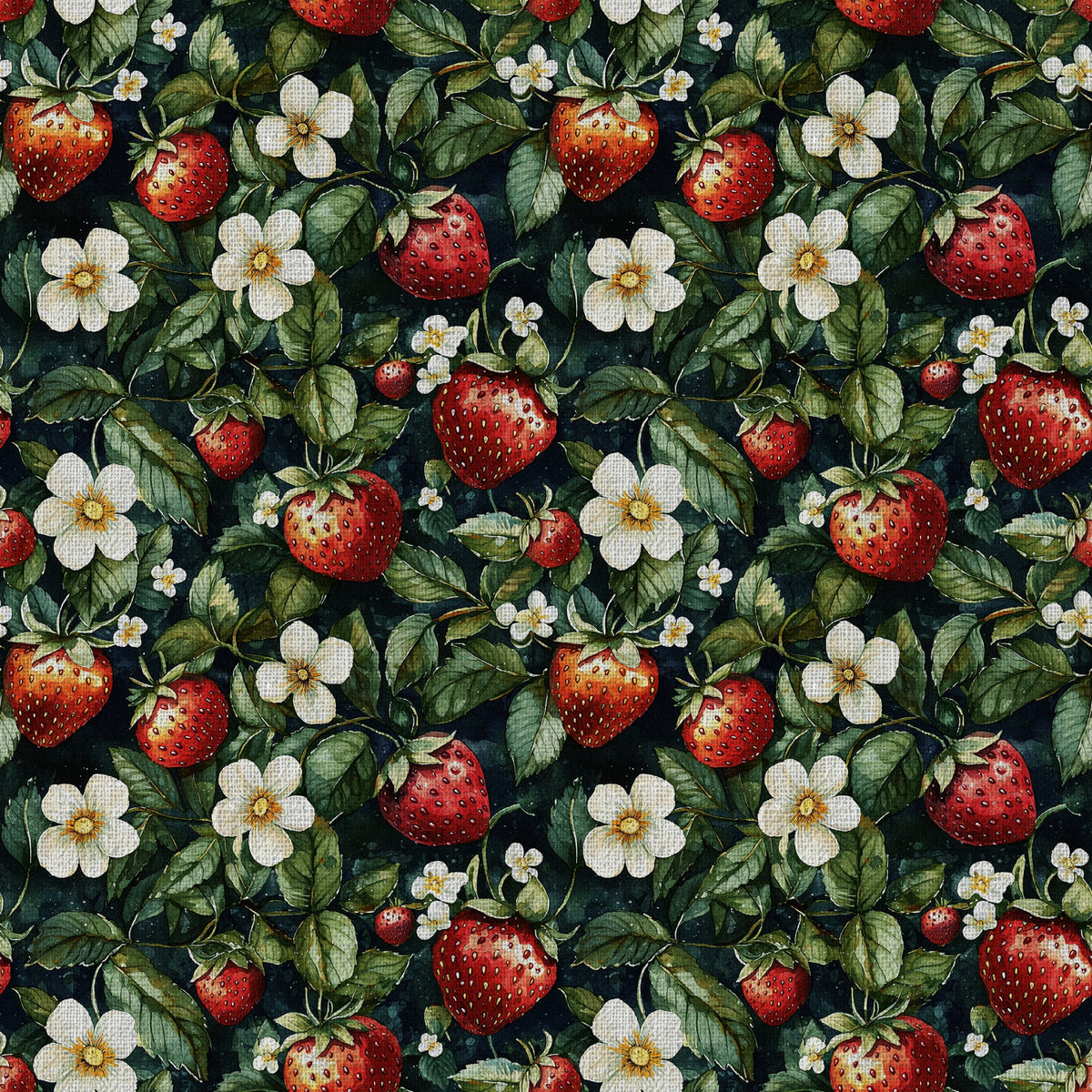 Strawberry Blooms Pattern 19 Quilting Cotton Fabric