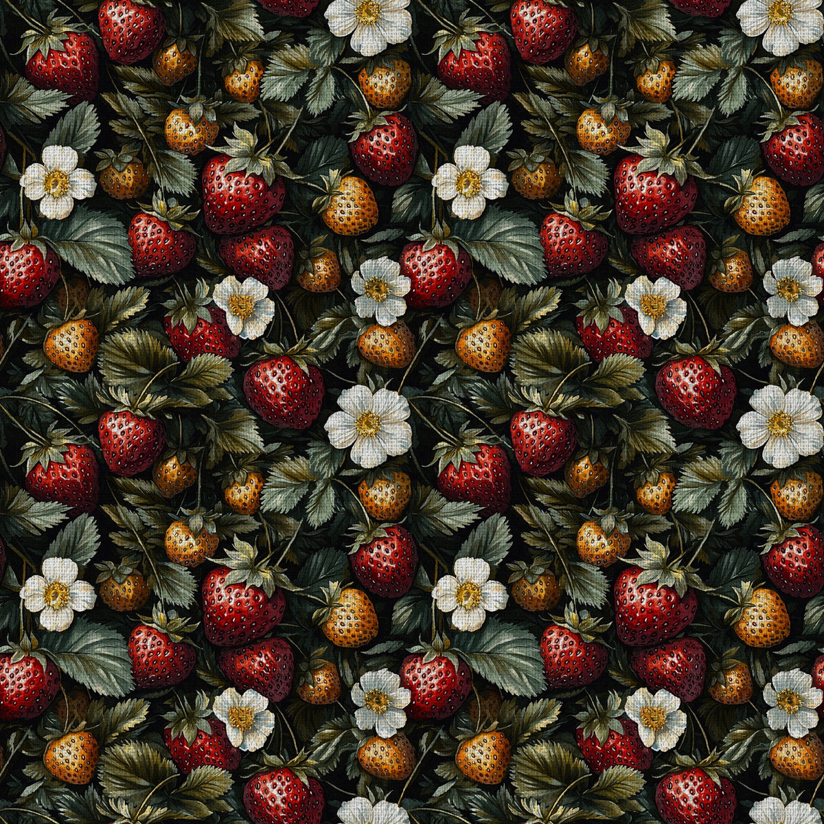 Strawberry Blooms Pattern 2 Quilting Cotton Fabric