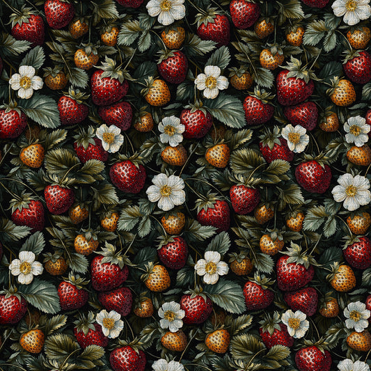 Strawberry Blooms Pattern 2 Quilting Cotton Fabric