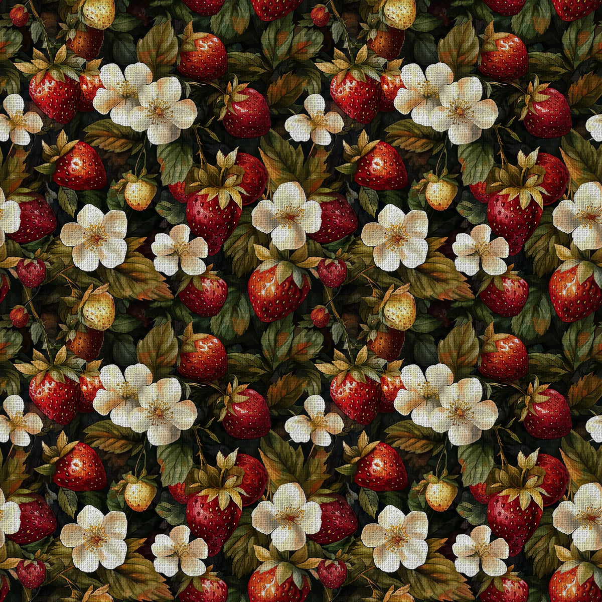 Strawberry Blooms Pattern 20 Quilting Cotton Fabric