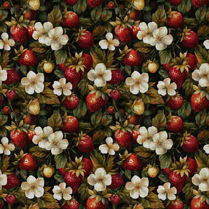 Strawberry Blooms Pattern 20 Quilting Cotton Fabric