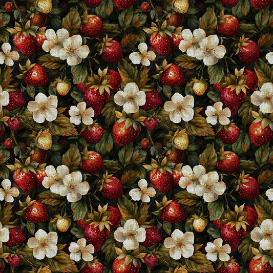 Strawberry Blooms Pattern 20 Quilting Cotton Fabric