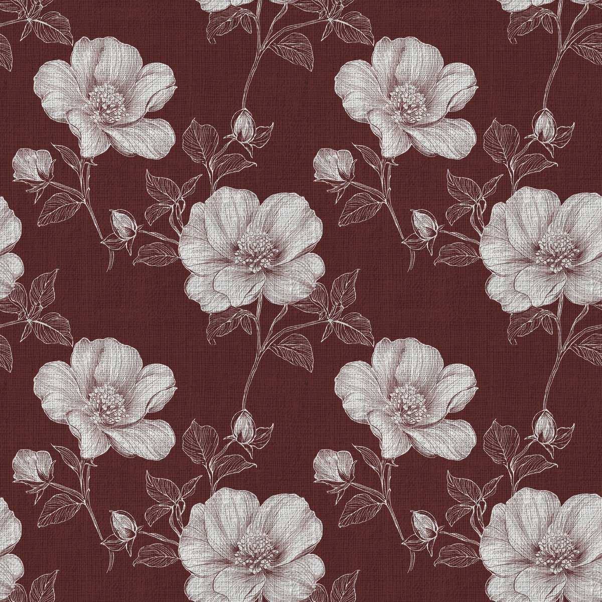 Strawberry Blooms Pattern 4 Quilting Cotton Fabric