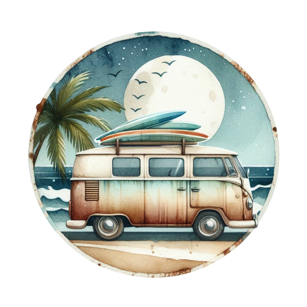 Summer Beach Round Fabric Panel 20