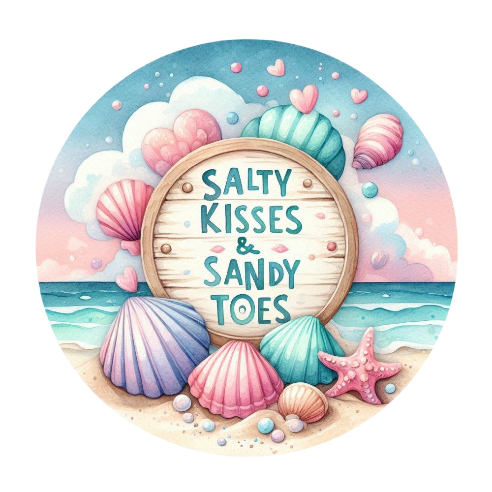 Summer Beach Round Fabric Panel 21