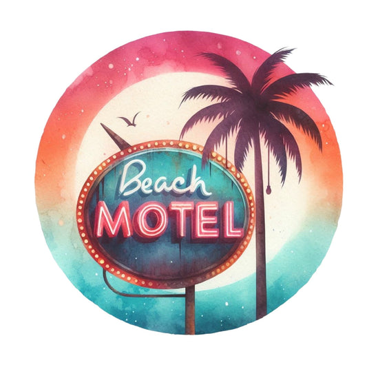 Summer Beach Round Fabric Panel 27