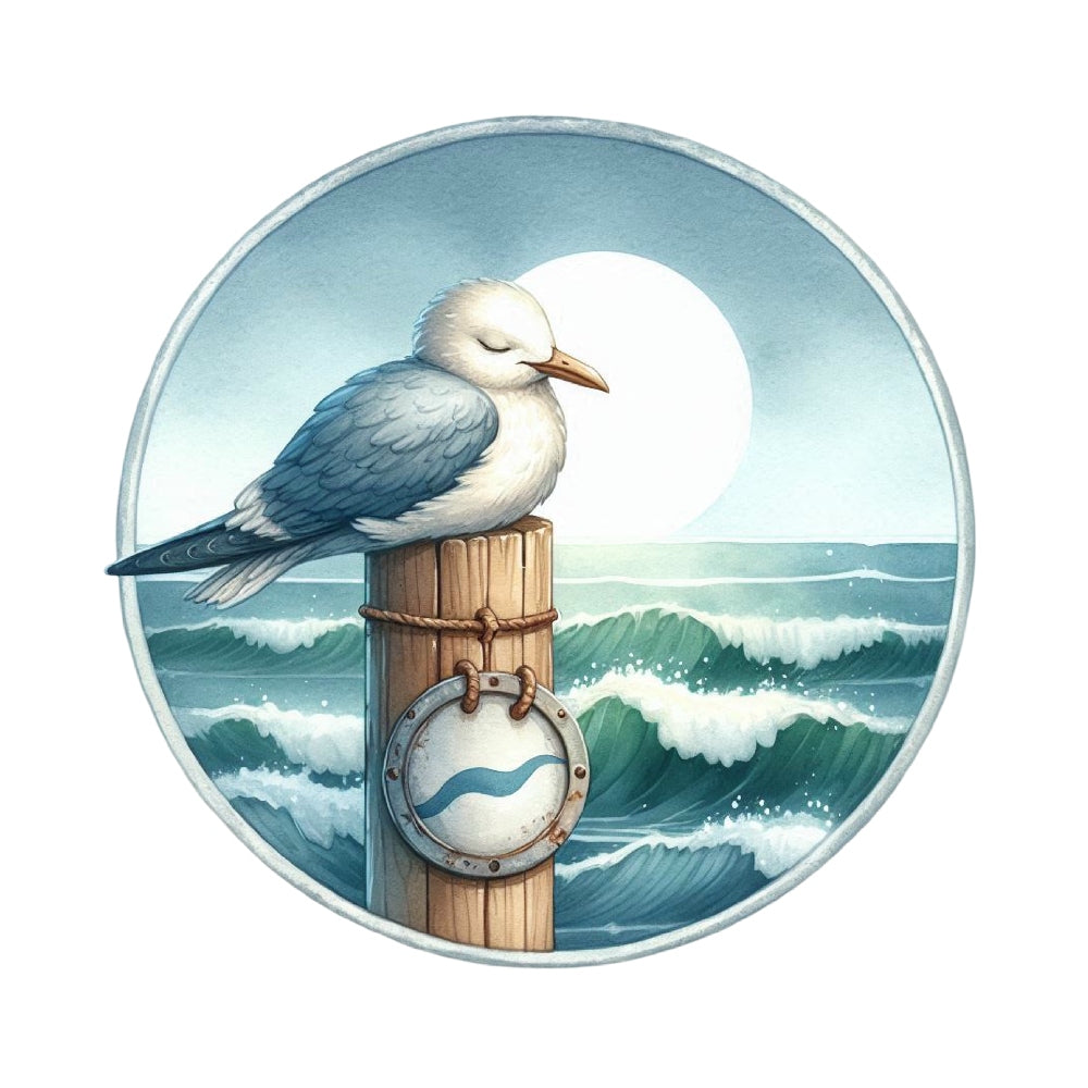 Summer Beach Round Fabric Panel 3