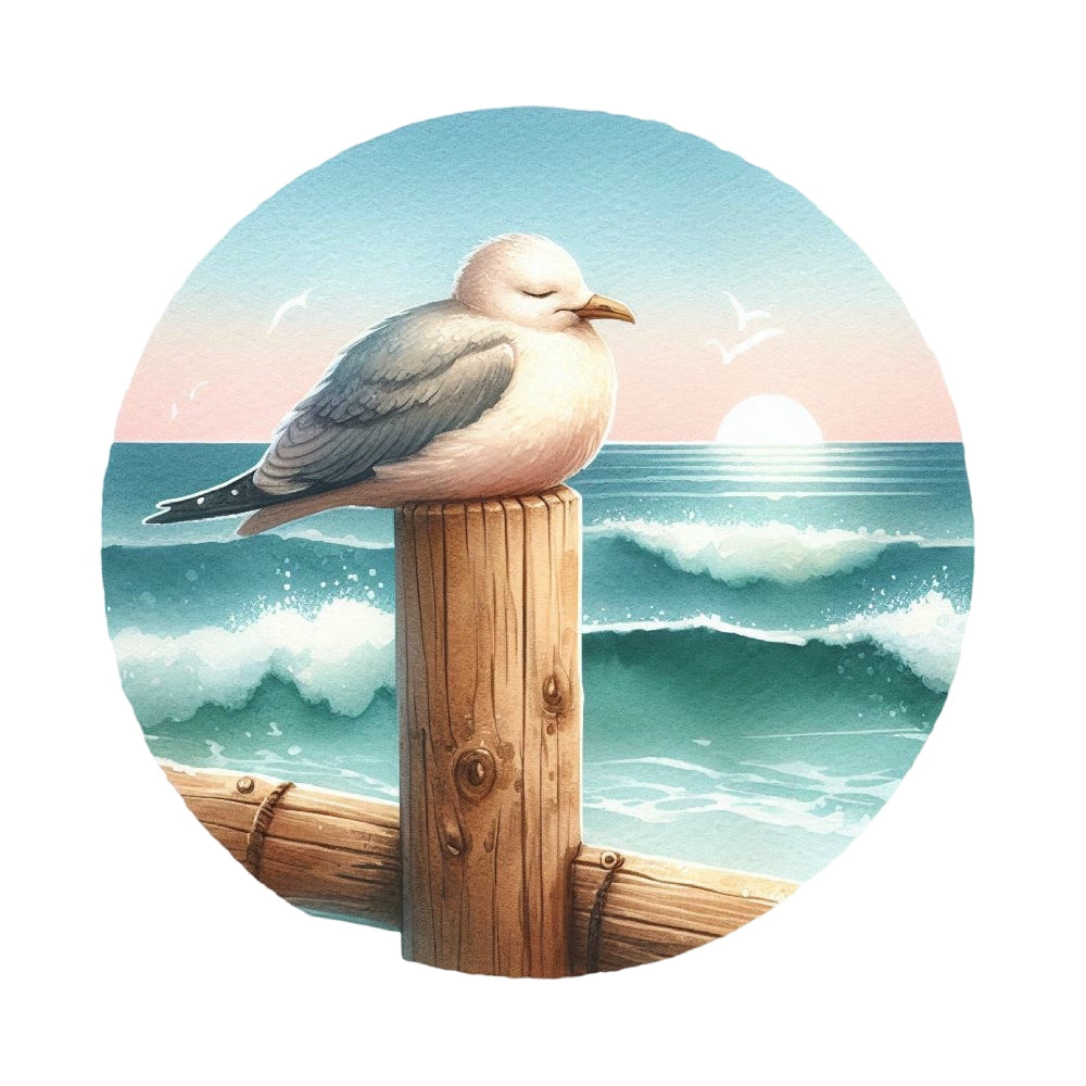Summer Beach Round Fabric Panel 4