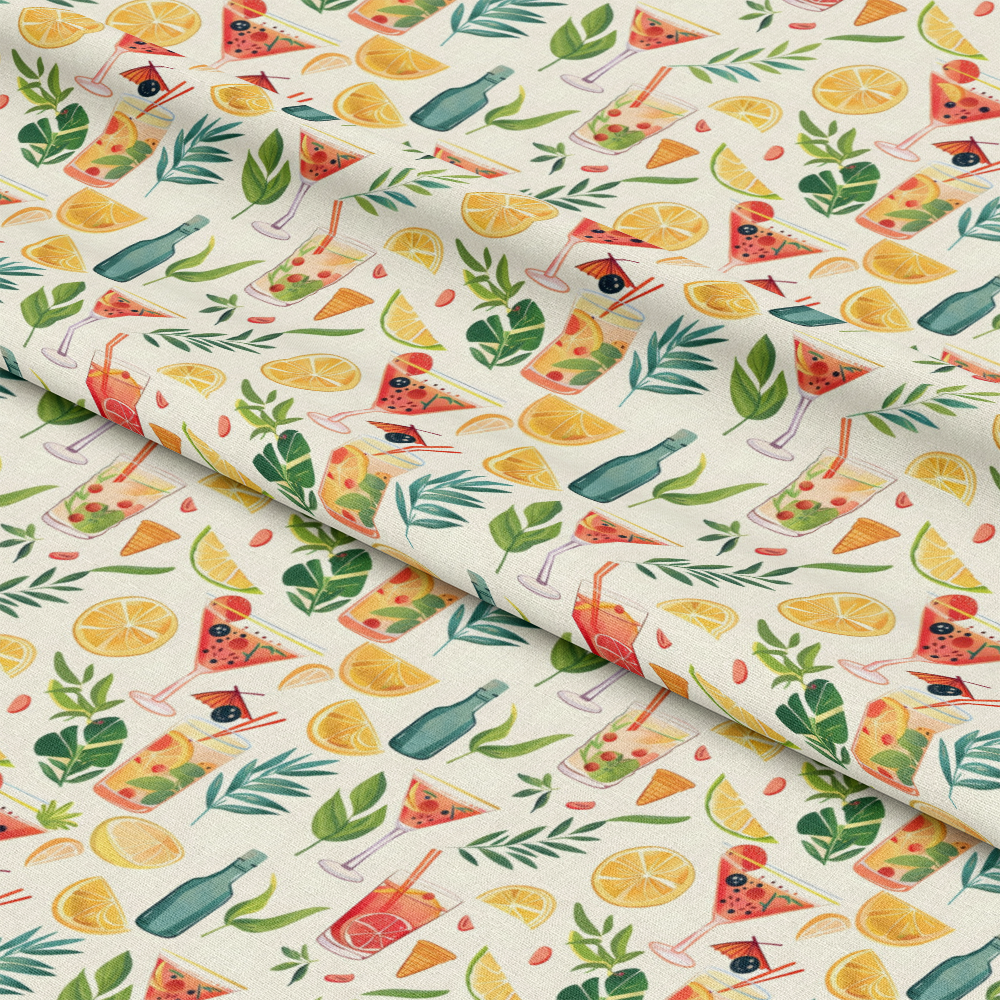 Summer Cocktails Pattern 11 Quilting Cotton Fabric