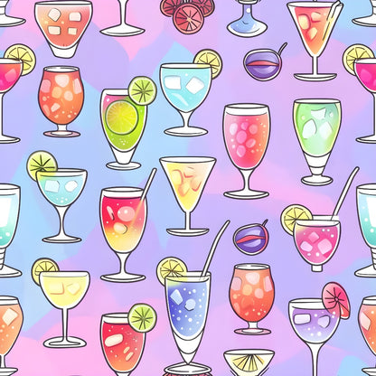 Summer Cocktails Pattern 12 Quilting Cotton Fabric