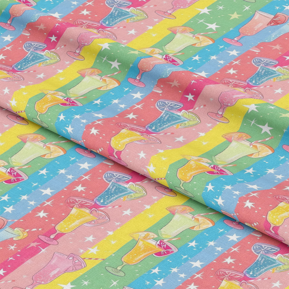 Summer Cocktails Pattern 15 Quilting Cotton Fabric
