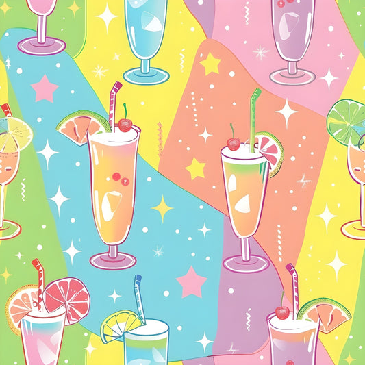 Summer Cocktails Pattern 16 Quilting Cotton Fabric