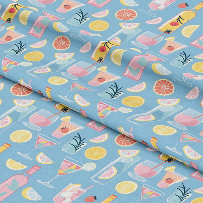 Summer Cocktails Pattern 2 Quilting Cotton Fabric