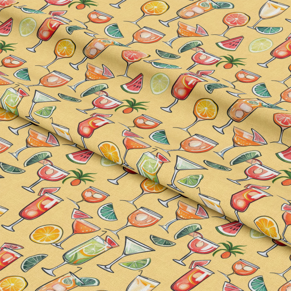 Summer Cocktails Pattern 3 Quilting Cotton Fabric