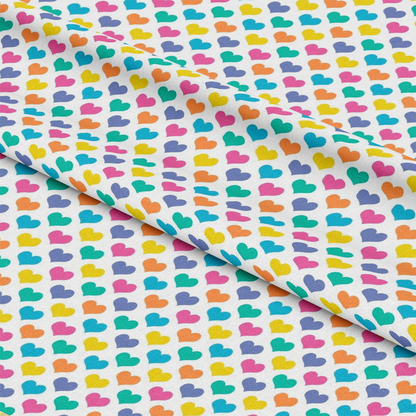 - Summer Rainbow Pattern 4 Quilting Cotton Fabric - multicolor - hearts - bright - cheerful - textile - cotton - quilting - vibrant - playful - fabric - colorful - soft - sewing - crafts