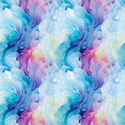 Summer Colored Marble Pattern 10 Quilting Cotton Fabric