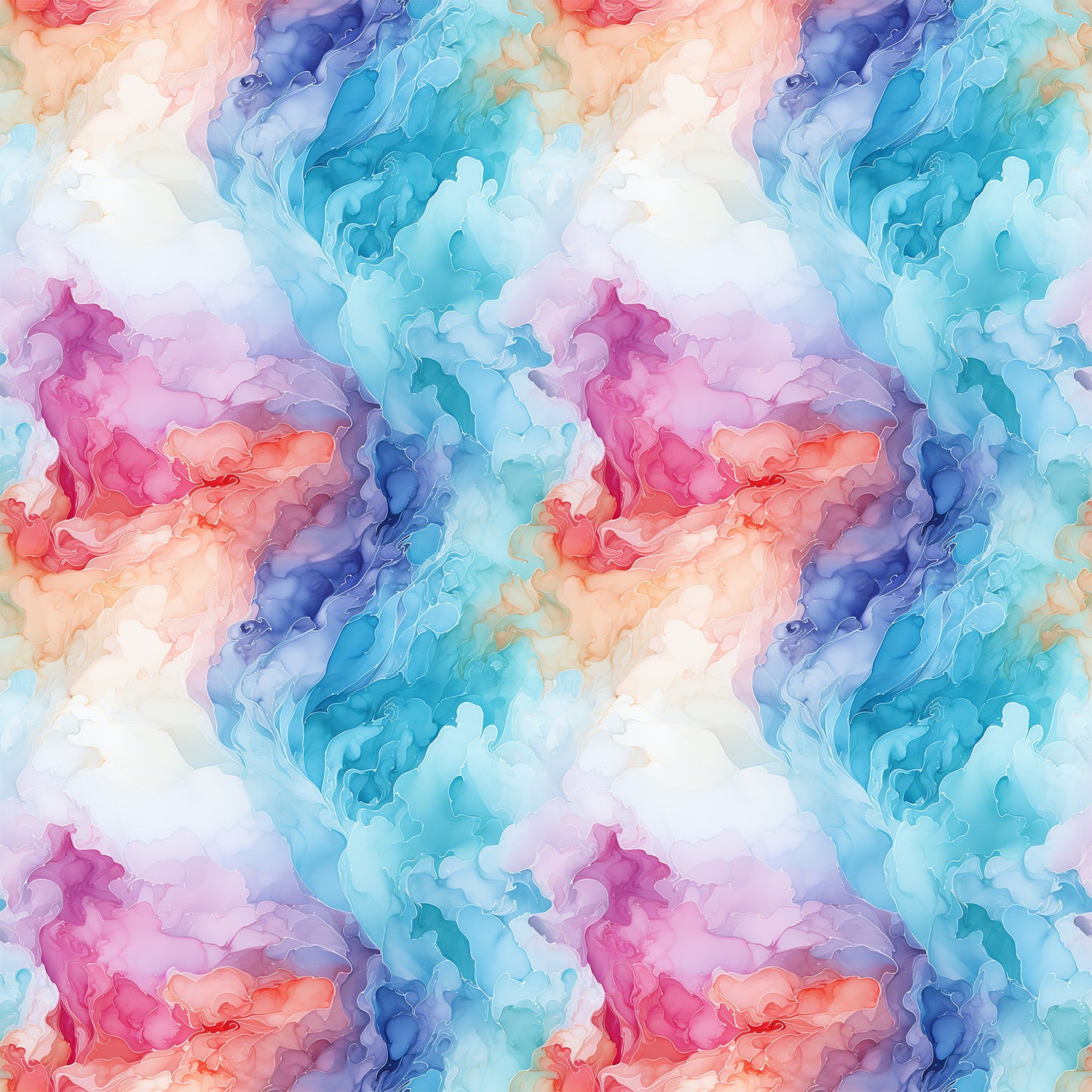 Summer Colored Marble Pattern 1 Quilting Cotton Fabric