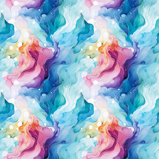 Summer Colored Marble Pattern 2 Quilting Cotton Fabric