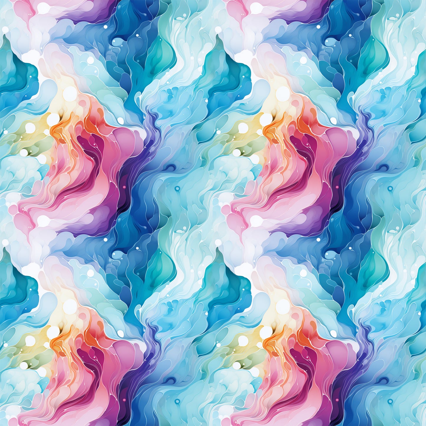 Summer Colored Marble Pattern 2 Quilting Cotton Fabric